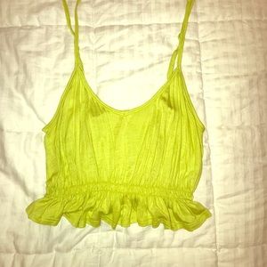 Green Crop Top